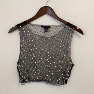 See through crop top